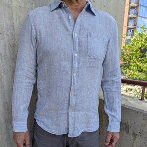 Men's striped linen shirt
